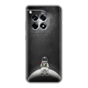 Силиконовый Чехол с принтом "Космонавты" на OnePlus 12R (Космонавт романтик)