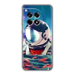 Силиконовый Чехол с принтом "Космонавты" на OnePlus 12R (Космонавт в воде)