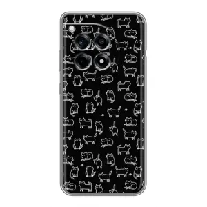 Чохол на тематику: Коти для OnePlus 12R (Котики на чорному)