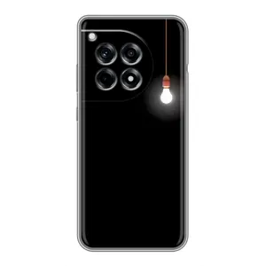 Чохол з картинками на чорному фоні для OnePlus 12R (Лампочка)