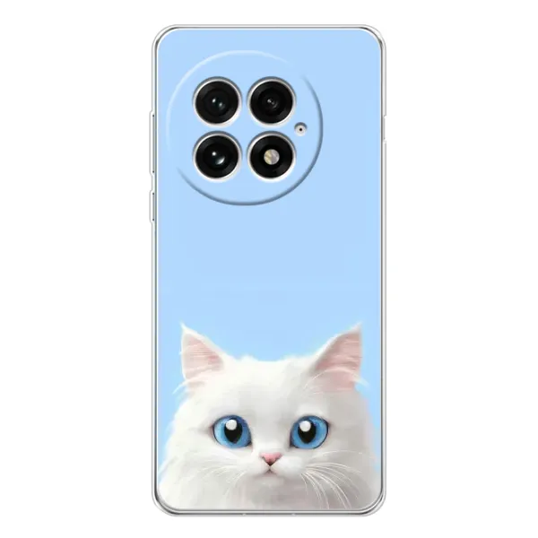 Чехол с рисунком «Белый кот» для OnePlus 13 Чехол с рисунком «Белый кот» для OnePlus 13