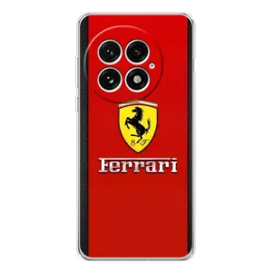 Силиконовый бампер с картинкой машины на OnePlus 13 (Ferrari Logo)