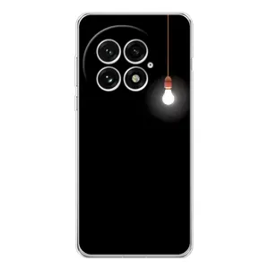 Чохол з картинками на чорному фоні для OnePlus 13 (Лампочка)