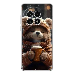 Печатный чехол «Зверята с кофе» для OnePlus 13 (Медвежонок с кофе)