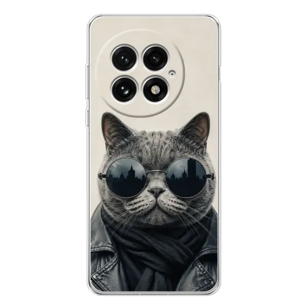 Чехол с рисунком «Модный кот» для OnePlus 13 Чехол с рисунком «Модный кот» для OnePlus 13