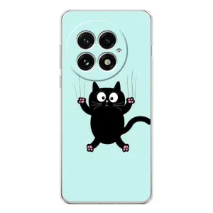 Силиконовый чехол с котиком для OnePlus 13 (Падающий кот)