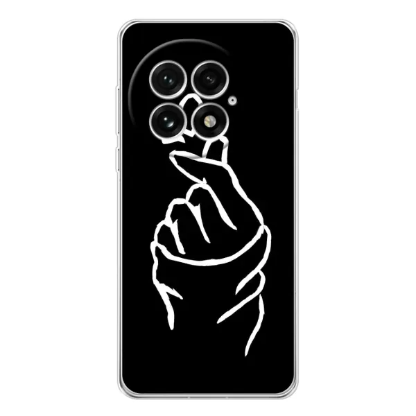 Чехол с рисунком «Сердце на черном» для OnePlus 13 Чехол с рисунком «Сердце на черном» для OnePlus 13