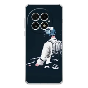 Силиконовый чехол с картинкой "Герой Pubg" на OnePlus 13 (В экиперовке)