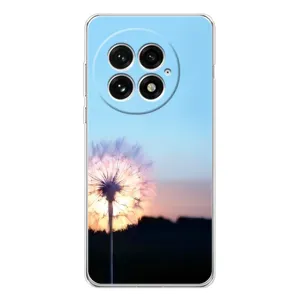 Силиконовый Чехол с одуванчиками на OnePlus 13 (Закат с одуванчиком)