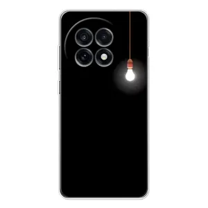 Чехол с картинками на черном фоне для OnePlus 13R (Лампочка)