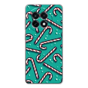Силиконовый бампер на рождество для OnePlus 13R (Леденцы)