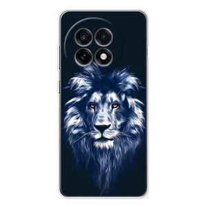 Чехол с картинкой на OnePlus 13R (Лев - синий)