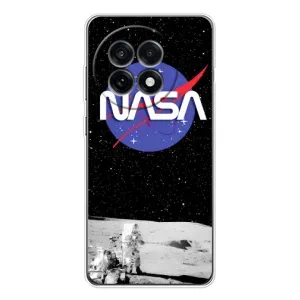 Силиконовый бампер с принтом "Наса" на OnePlus 13R (Nasa на луне)
