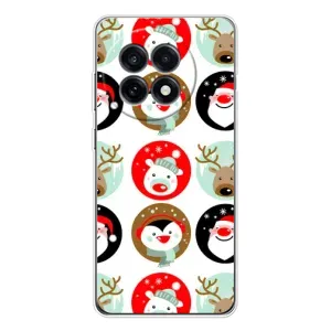 Силиконовый бампер на рождество для OnePlus 13R (Рождественский принт)