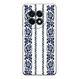 Силиконовый Чехол на OnePlus 13R с картинкой Вышиванки (Синяя вышиванка)