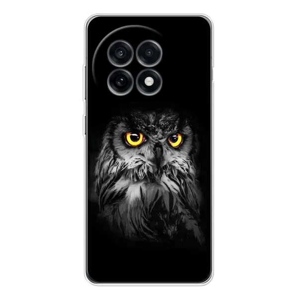 Чехол с рисунком «Сова на чёрном» для OnePlus 13R Чехол с рисунком «Сова на чёрном» для OnePlus 13R