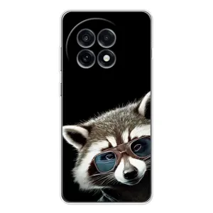 Силиконовый Чехол с Енотами на OnePlus 13R (Стильный Енот)