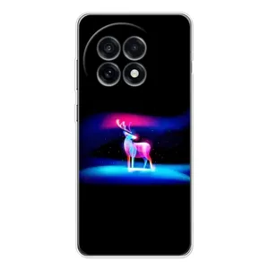 Силиконовый бампер с картинкой животных для OnePlus 13R (Яркий олень)