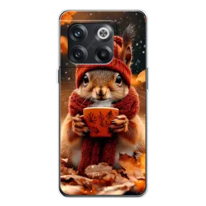Печатный чехол «Зверята с кофе» для OnePlus 13s (Белка с кофе)