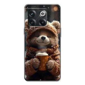 Печатный чехол «Зверята с кофе» для OnePlus 13s (Медвежонок с кофе)
