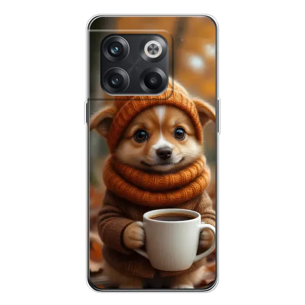 Чехол с рисунком «Собачка с кофе» для OnePlus 13s Чехол с рисунком «Собачка с кофе» для OnePlus 13s