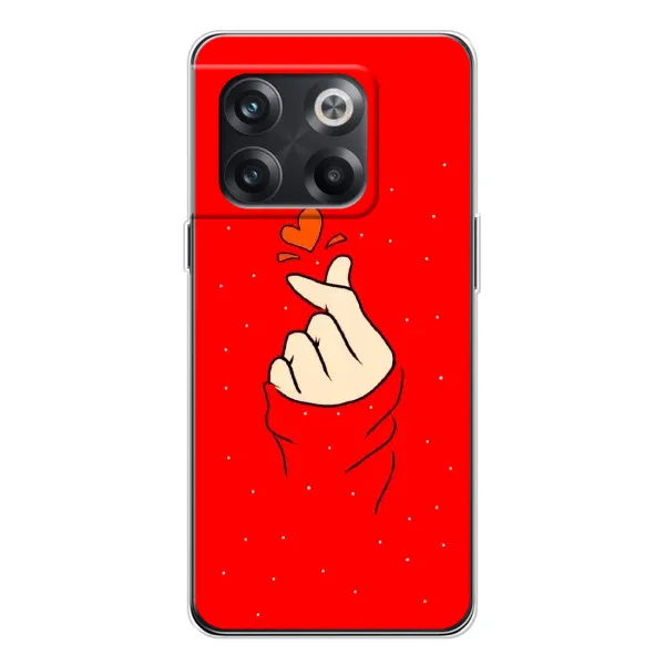 Чехол с рисунком «Сердце на красном» для OnePlus 13s