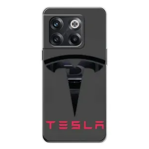 Силіконовий бампер з картинкою машини на OnePlus 13s (Logo TESLA)