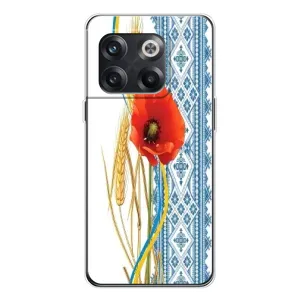 Силиконовый Чехол на OnePlus 13s с картинкой Вышиванки (Вышиванка с цветком)