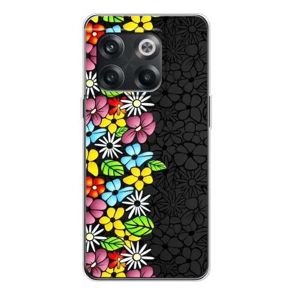 Чехол с рисунком «Яркие цветы на черном» для OnePlus 13s Чехол с рисунком «Яркие цветы на черном» для OnePlus 13s