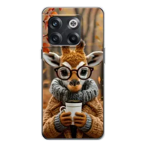 Печатный чехол «Зверята с кофе» для OnePlus 13s (Жираф с кофе)