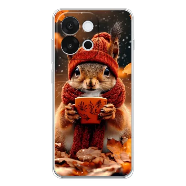 Чехол с рисунком «Белка с кофе» для OnePlus 13T Чехол с рисунком «Белка с кофе» для OnePlus 13T
