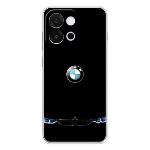 Силиконовый бампер с картинкой машины на OnePlus 13T (Черный BMW)