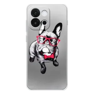 Чехол (ТПУ) Милые собачки для OnePlus 13T (Бульдог в очках)