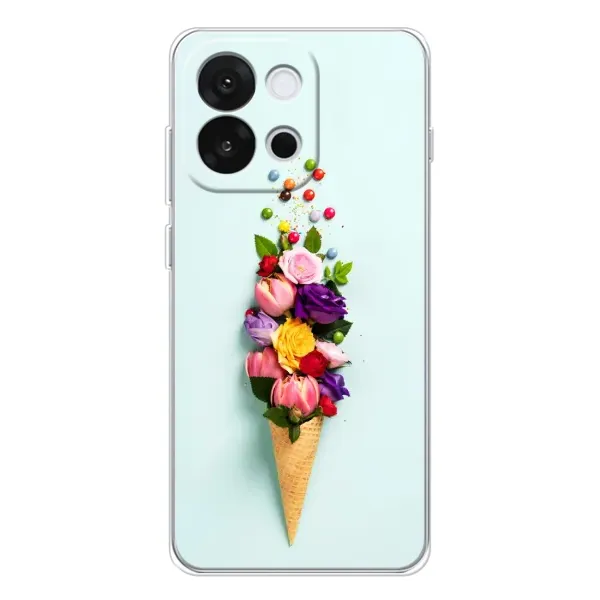 Чехол с рисунком «Цветок-мороженное» для OnePlus 13T Чехол с рисунком «Цветок-мороженное» для OnePlus 13T