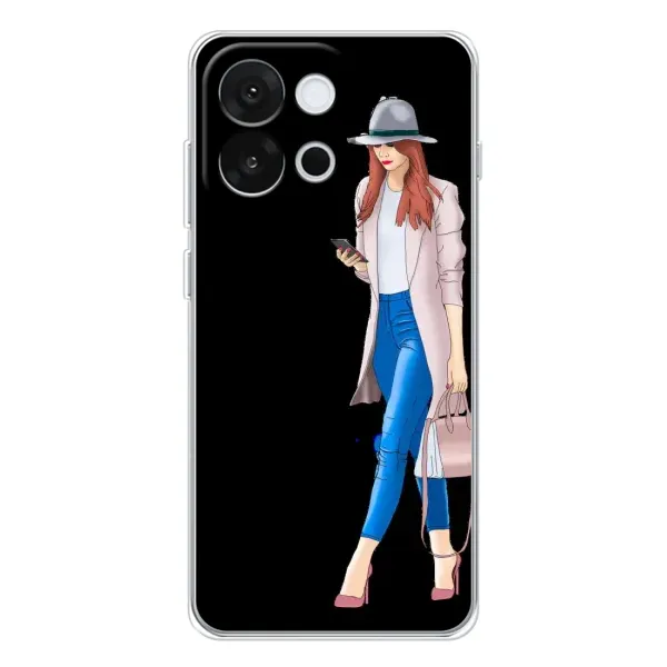 Чехол с рисунком «Девушка со смартфоном» для OnePlus 13T Чехол с рисунком «Девушка со смартфоном» для OnePlus 13T
