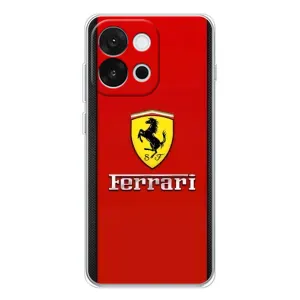 Силиконовый бампер с картинкой машины на OnePlus 13T (Ferrari Logo)