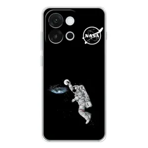 Силиконовый бампер с принтом "Наса" на OnePlus 13T (Космонавт баскетболист)