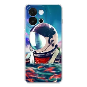 Силиконовый Чехол с принтом "Космонавты" на OnePlus 13T (Космонавт в воде)