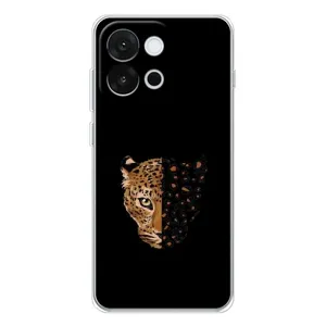 Чохол з леопардовим принтом на OnePlus 13T (Леопард на чорному)