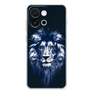 Чехол с картинкой на OnePlus 13T (Лев - синий)