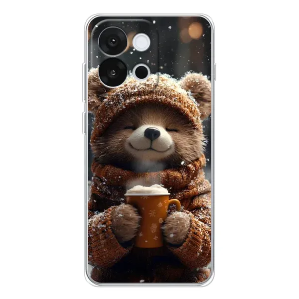 Чехол с рисунком «Медвежонок с кофе» для OnePlus 13T Чехол с рисунком «Медвежонок с кофе» для OnePlus 13T
