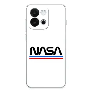 Силиконовый бампер с принтом "Наса" на OnePlus 13T (NASA на белом фоне)