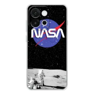 Силиконовый бампер с принтом "Наса" на OnePlus 13T (Nasa на луне)