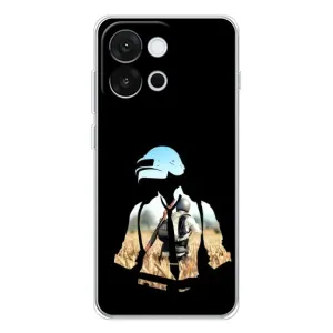 Силиконовый чехол с картинкой "Герой Pubg" на OnePlus 13T (Пубг мен)