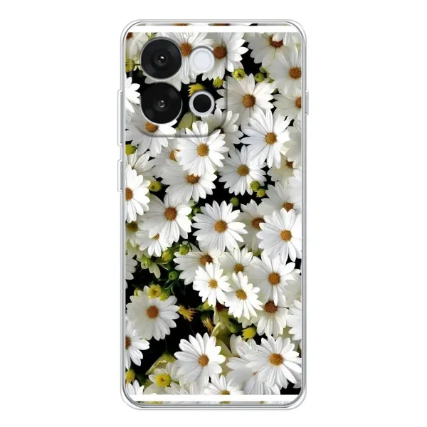 Чехол с рисунком «Рамка в ромашках» для OnePlus 13T