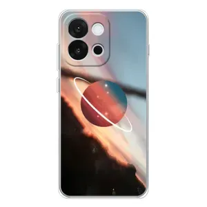 Чехол (ТПУ) с планетами на OnePlus 13T (Сатурн)