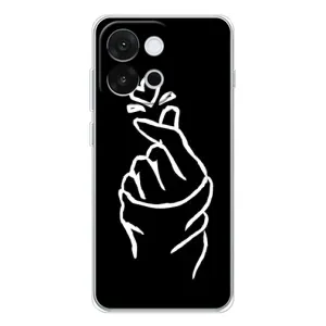 Чехлы (Знак сердечка) на OnePlus 13T (Сердце на черном)