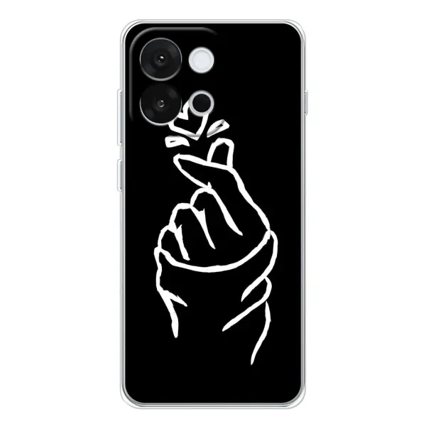 Чехол с рисунком «Сердце на черном» для OnePlus 13T Чехол с рисунком «Сердце на черном» для OnePlus 13T