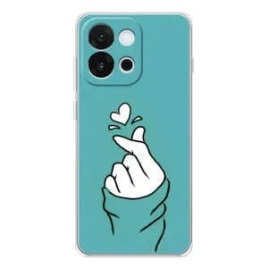 Чехлы (Знак сердечка) на OnePlus 13T (Сердечко на бирюзовом)