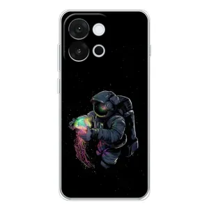 Силиконовый Чехол с принтом "Космонавты" на OnePlus 13T (В руках земля)
